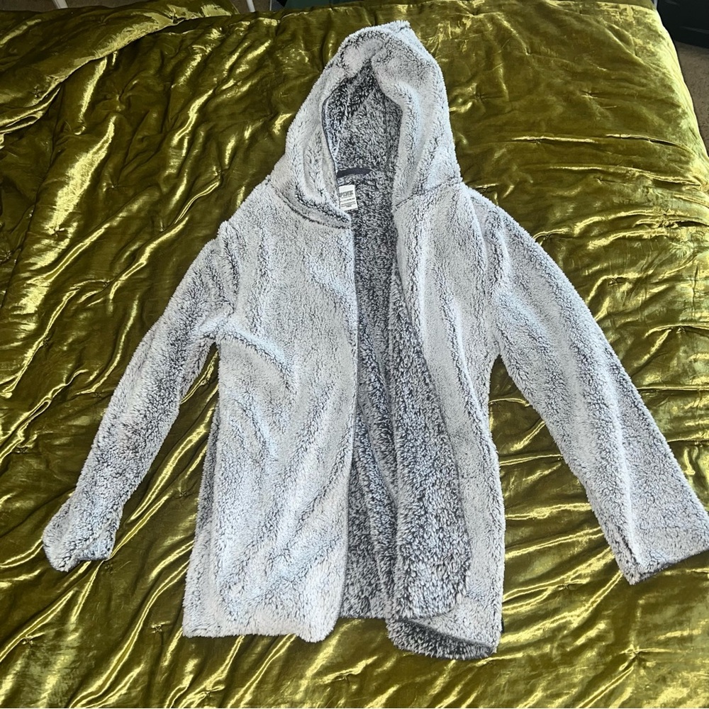 Pink fleece cardigan